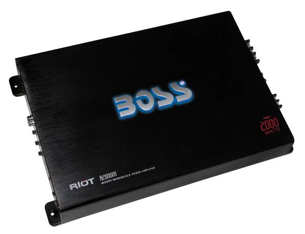 BOSS R2000M 2000W Riot Monoblock Car Audio MOSFET Mono Amp & Amp Wiring Kit