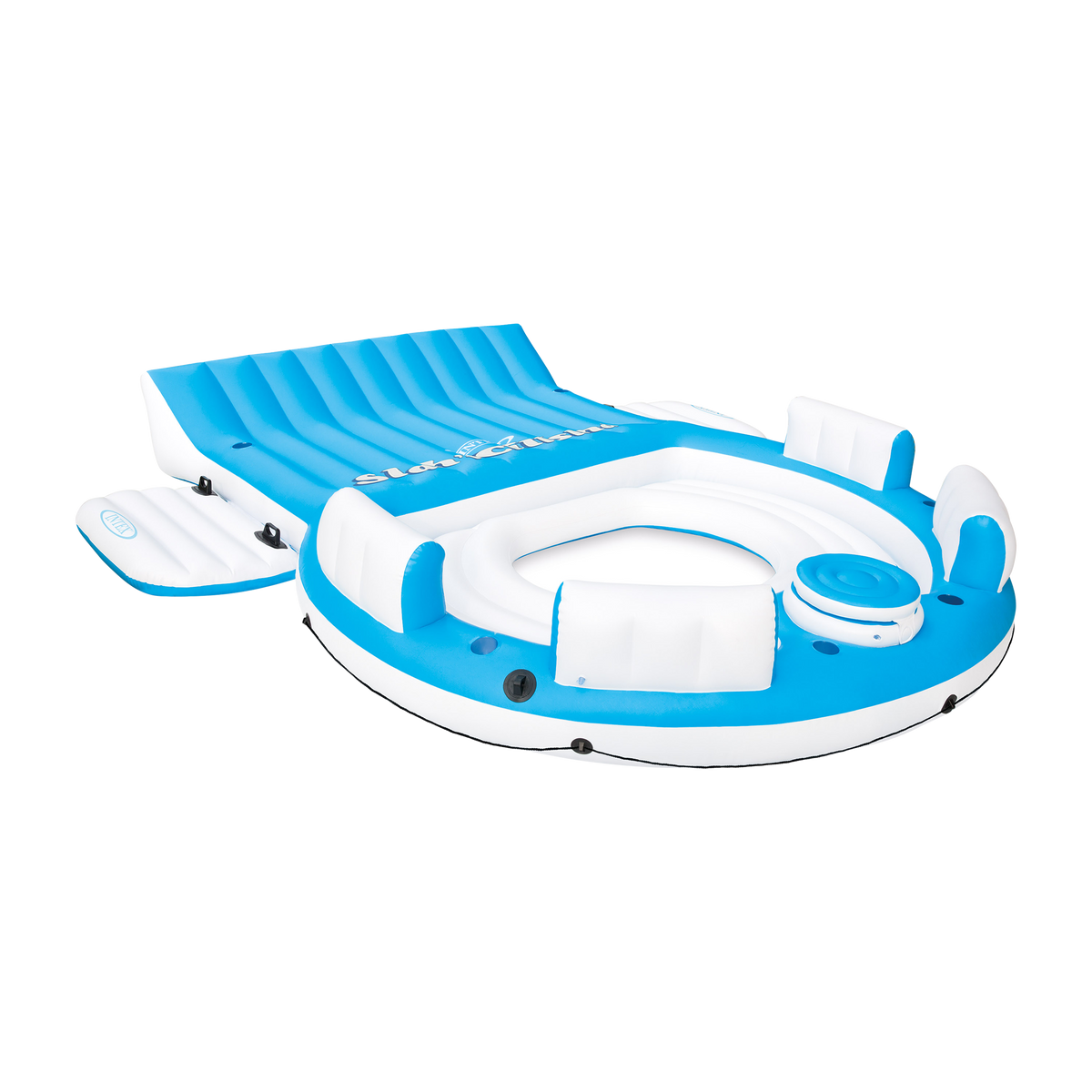 Intex Relaxation Island Inflatable Seated Floating Water Lounge Raft (Open Box)