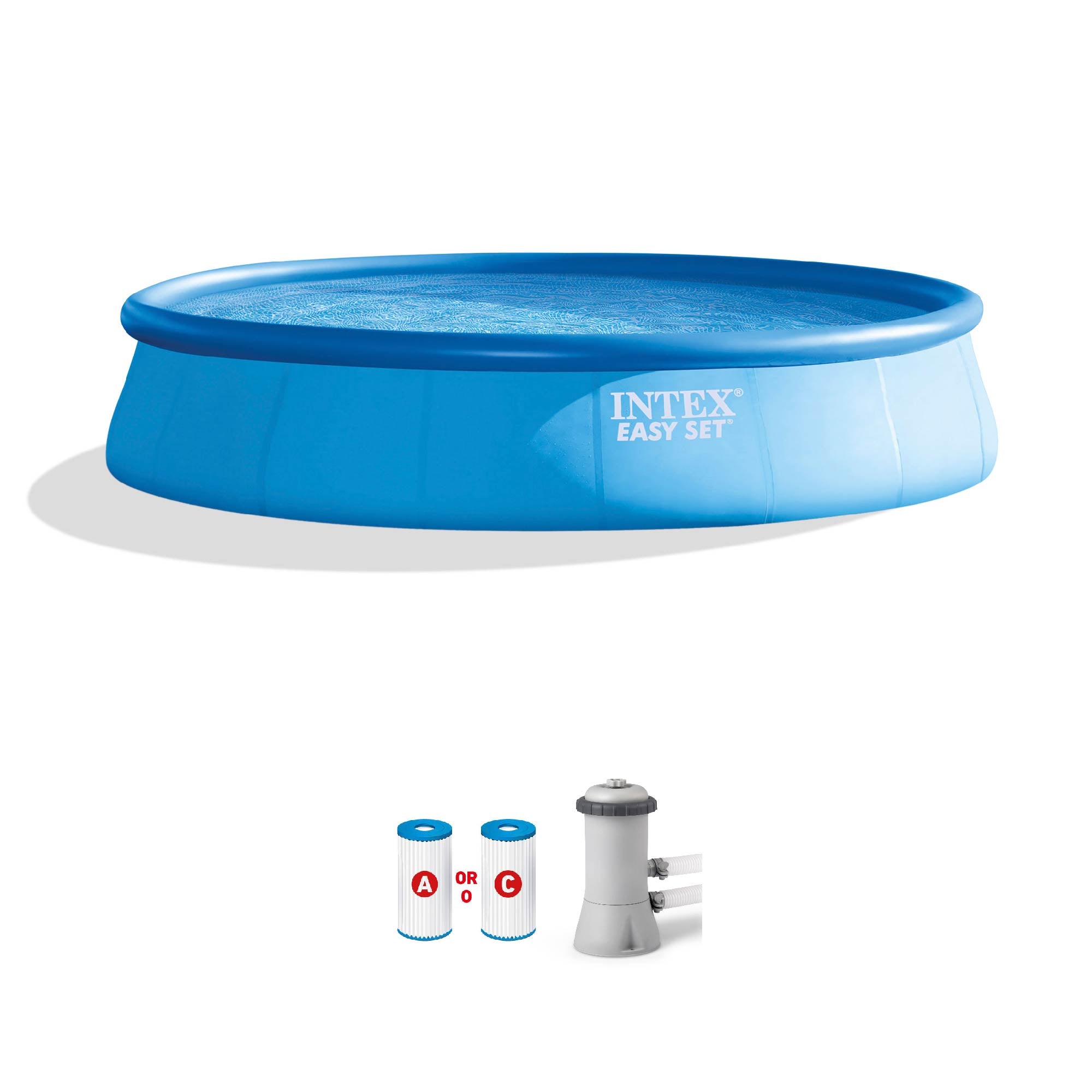 Intex 15' x 33" Easy Set Above Ground Pool & 530 GPH Filter Pump (Lightly Used) - VMInnovations