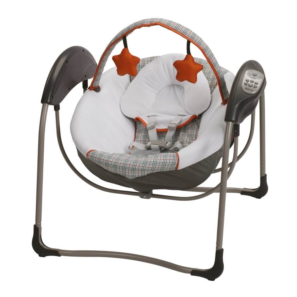 Graco Glider Petite LX Baby/Infant Swing with Mobile Toys – Milton (USED)