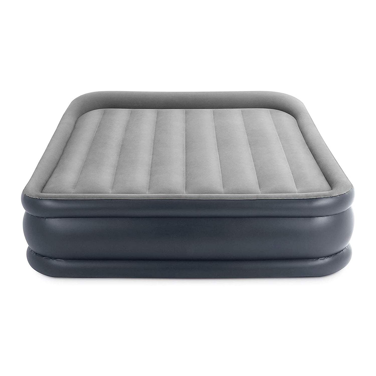 Intex Dura Beam Deluxe Pillow Raised Airbed Mattress Built In Pump, Queen (Used) - VMInnovations