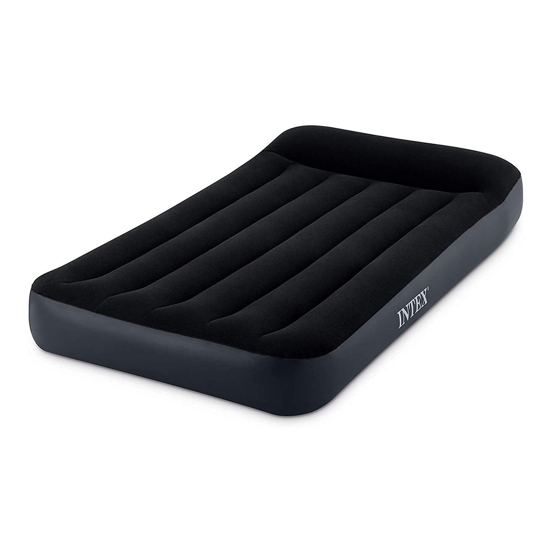 Intex Dura Pillow Rest Classic Blow Up Mattress Air Bed with Built In Pump, Twin - VMInnovations