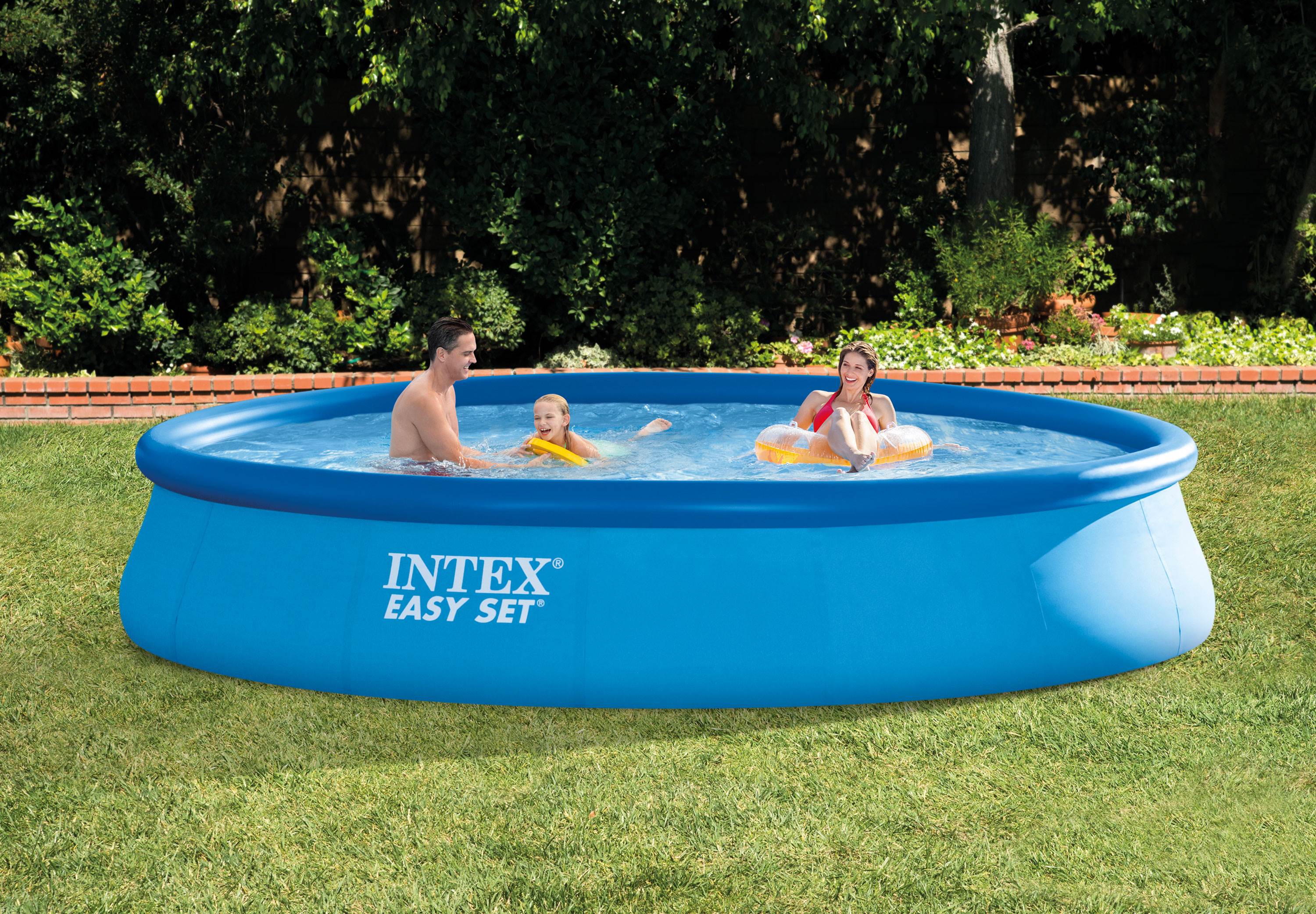 Intex 28156EH 15' x 33" Easy Set Above Ground Backyard Swimming Pool (Open Box)