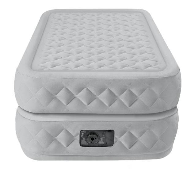 INTEX Twin Supreme Air Flow Bed Raised Airbed Mattress & Built-In Pump(Open Box)