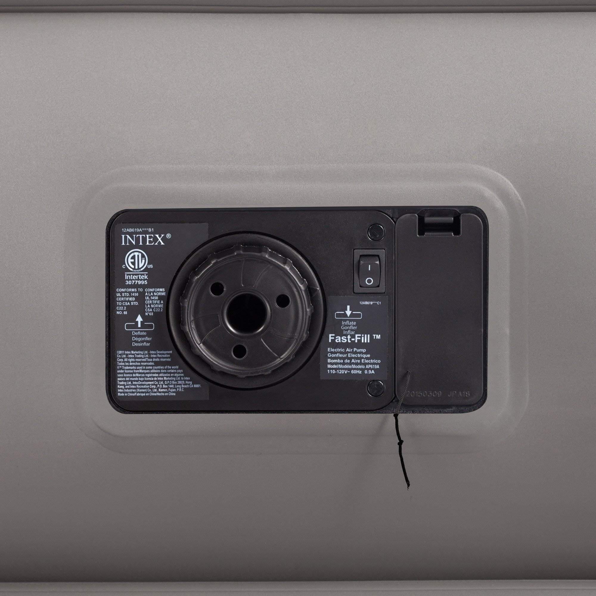 Intex Queen Raised Air Bed Foam Top Mattress with Build in Air Pump (Used)