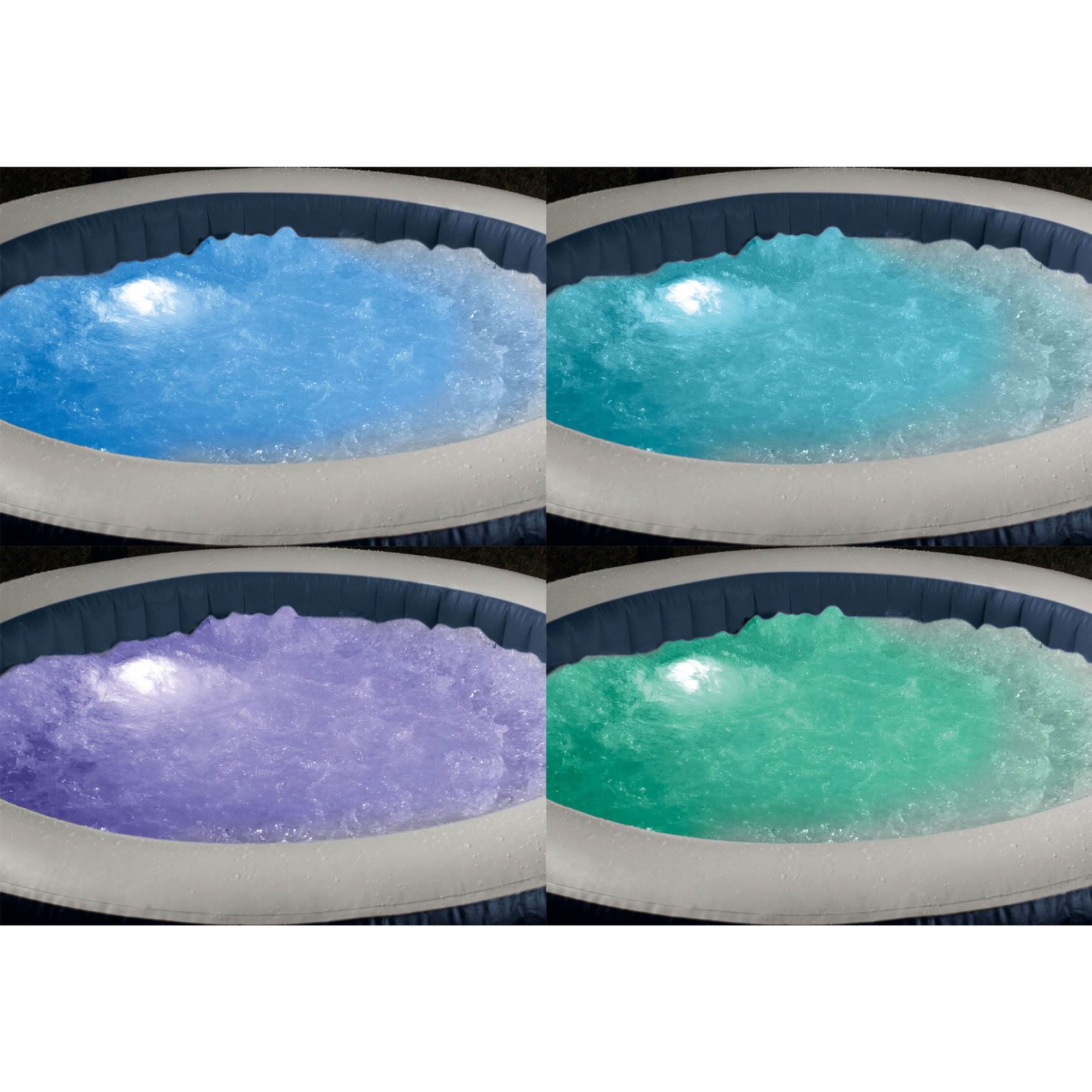 Intex PureSpa 4 Person Outdoor Portable Inflatable Round Hot Tub Bubble Jet Spa