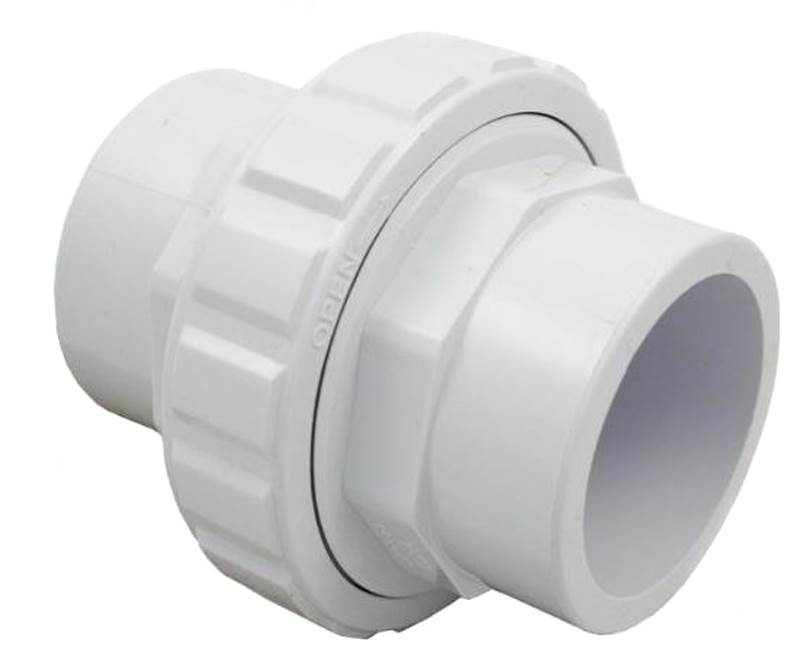 Hayward 1.5" x 2" SLIP White ABS Threaded Flush Female Socket Union (Open Box)