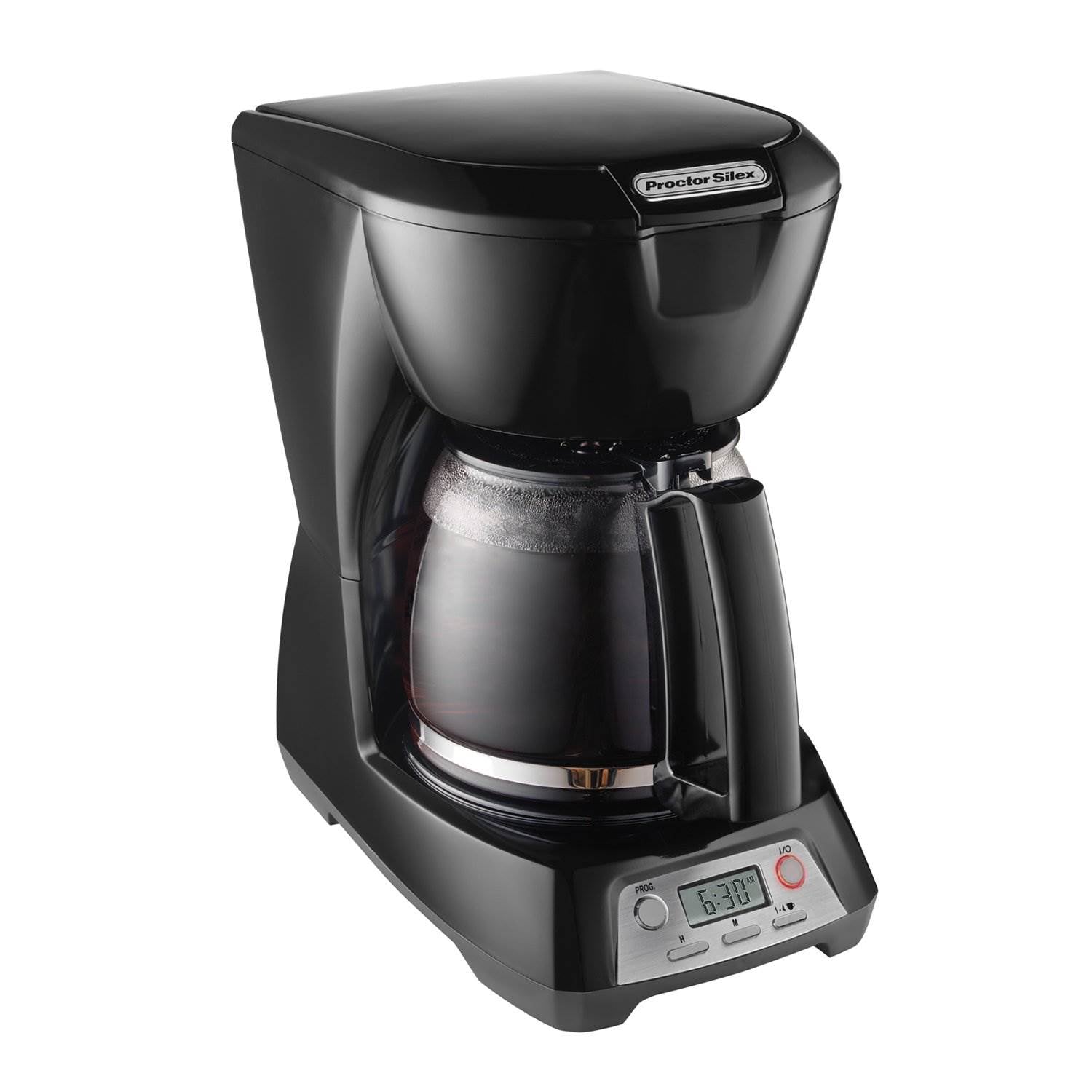 Proctor Silex 43672 Digital 12-Cup Programmable Coffee Maker, Black (Open Box)