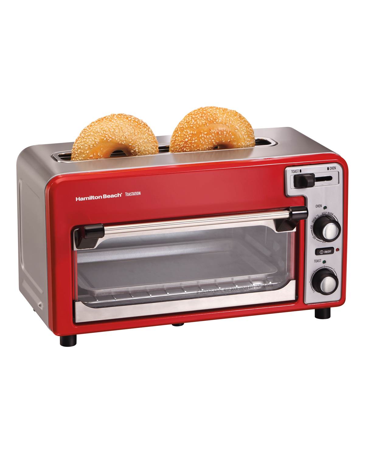 Hamilton Beach Toastation Toaster Oven w/Wide 2 Slice Toaster Red (Open Box)
