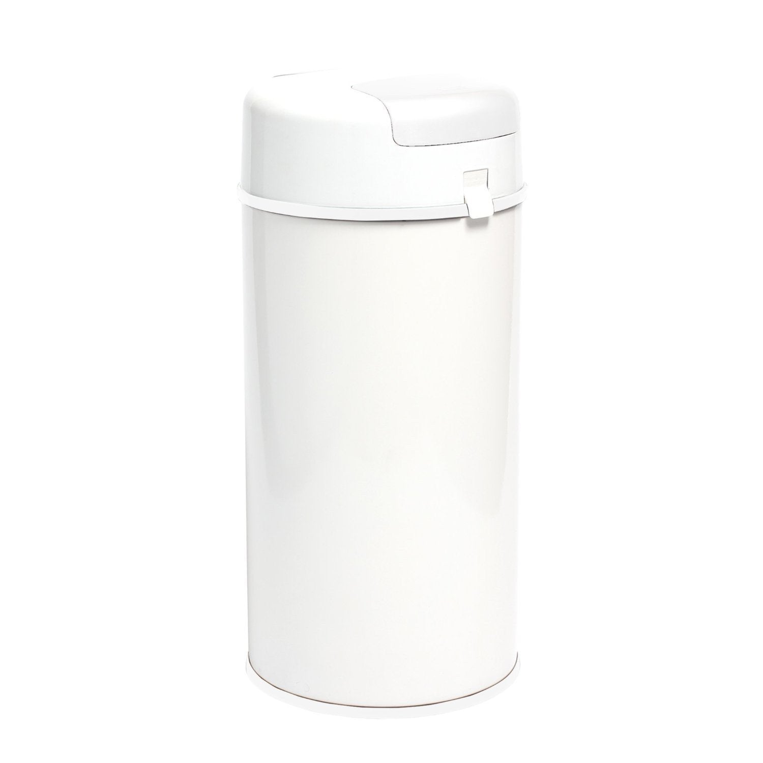 Bubula Step Premium Steel Diaper Waste Pail with Air Tight Lid and Lock, White