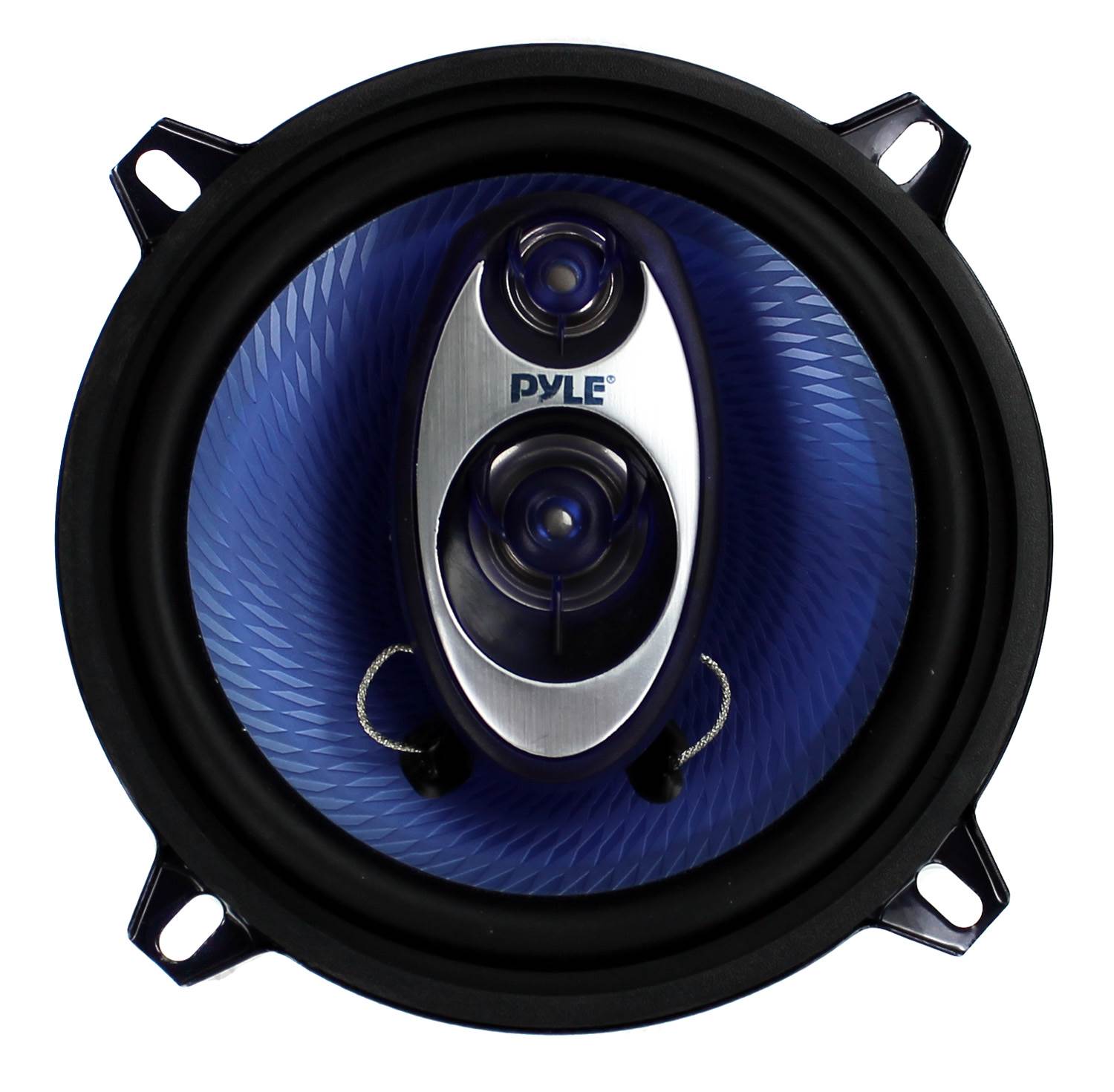 Pyle 5.25" 200W 3-Way Car Audio Triaxial Speakers Stereo Blue (Pair) (For Parts)
