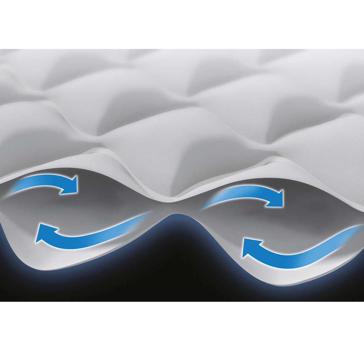 Intex Supreme Air Flow Fiber Tech Air Mattress with Built in Pump, Twin (Used)