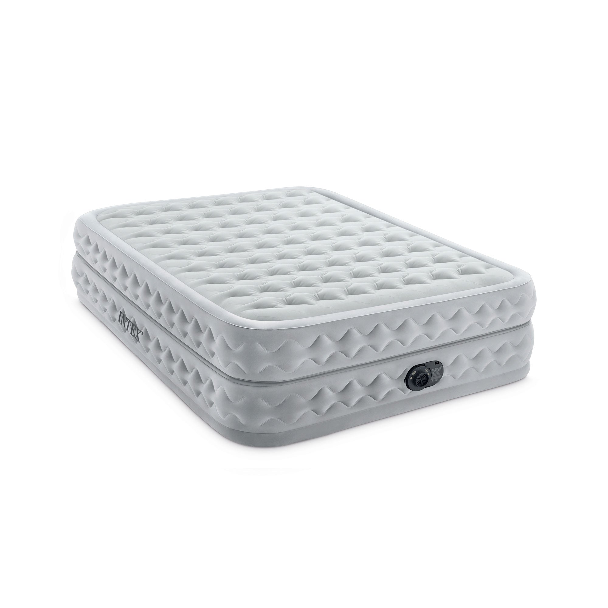 Intex 64489ED Dura Beam Supreme Air Flow Air Mattress with Built In Pump, Queen - VMInnovations