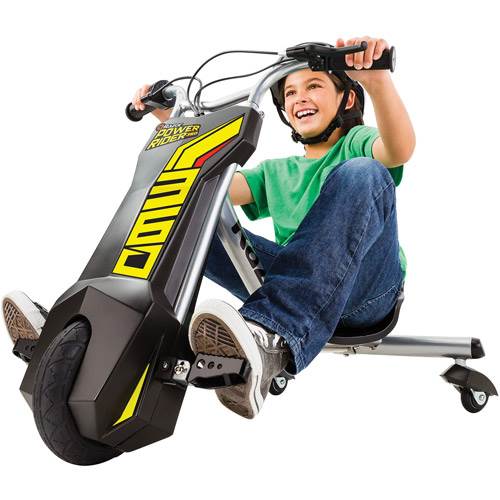 Razor PowerRider 360 Drifting Trike Ride-On Electric with Youth Helmet