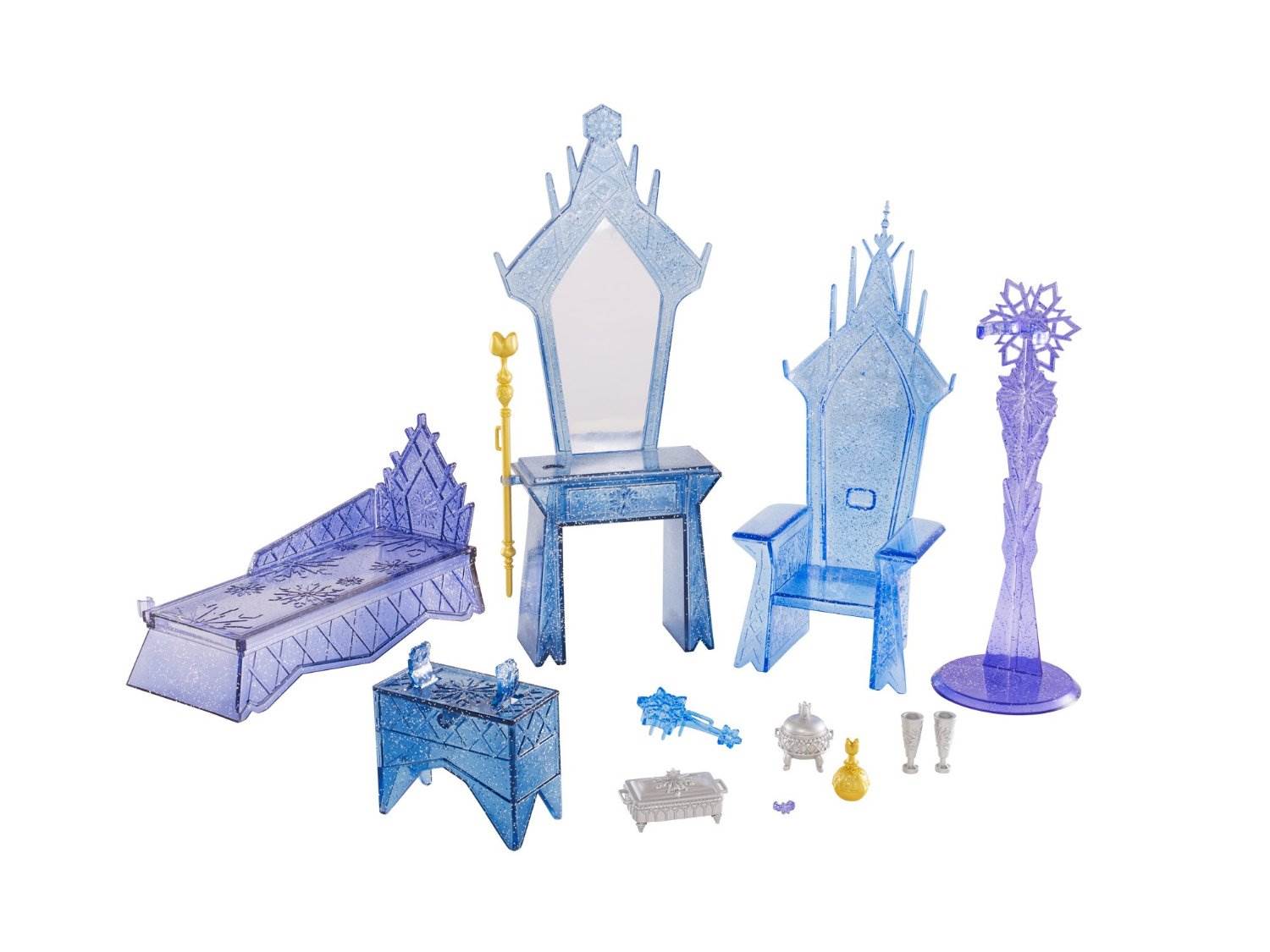 Mattel Disney Frozen Princess Elsa Ice Castle Dollhouse Play Set - Open Box