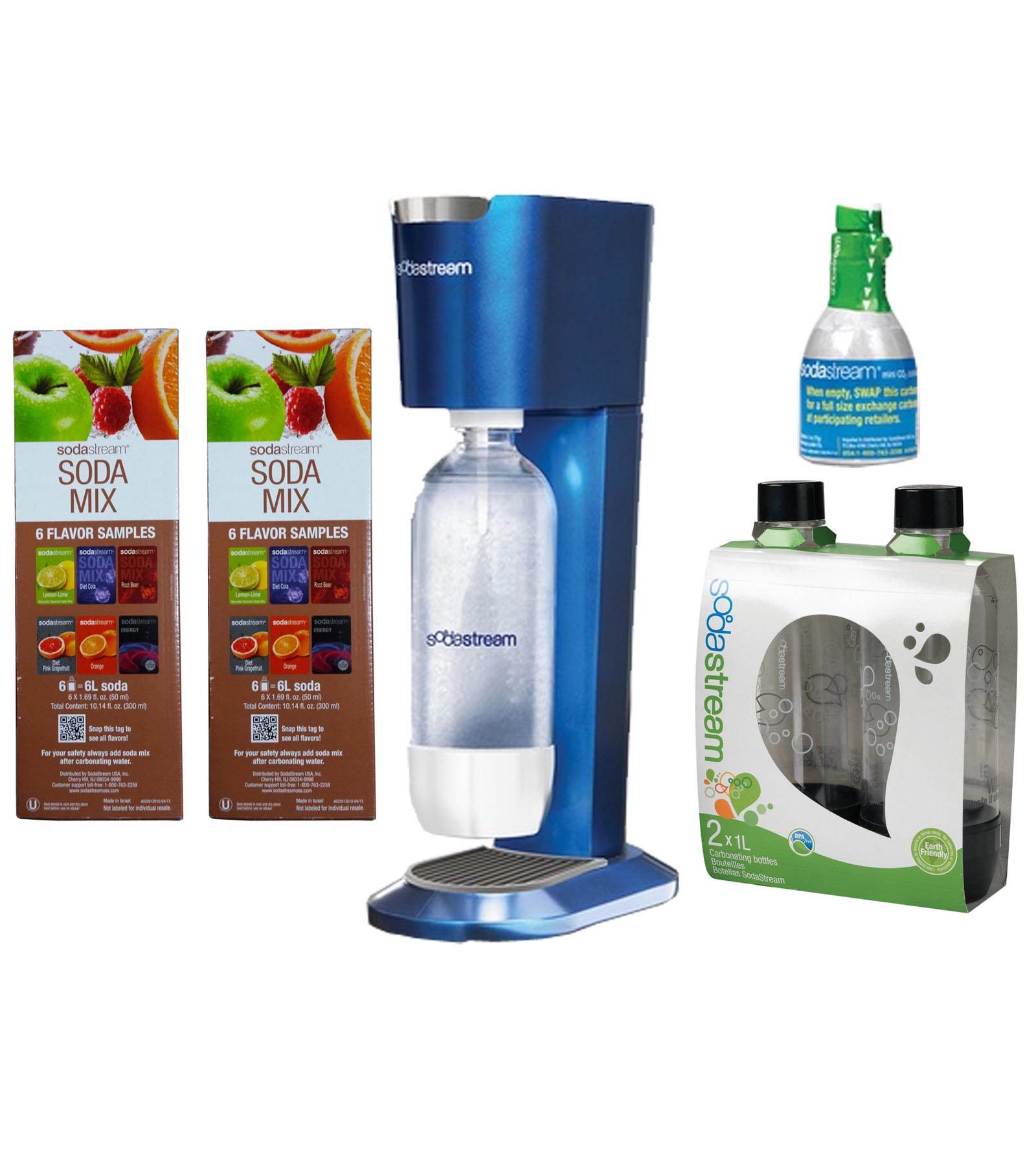 SodaStream Home Sparkling Water Maker Starter Kit w/ 12 Soda Samples (Open Box)