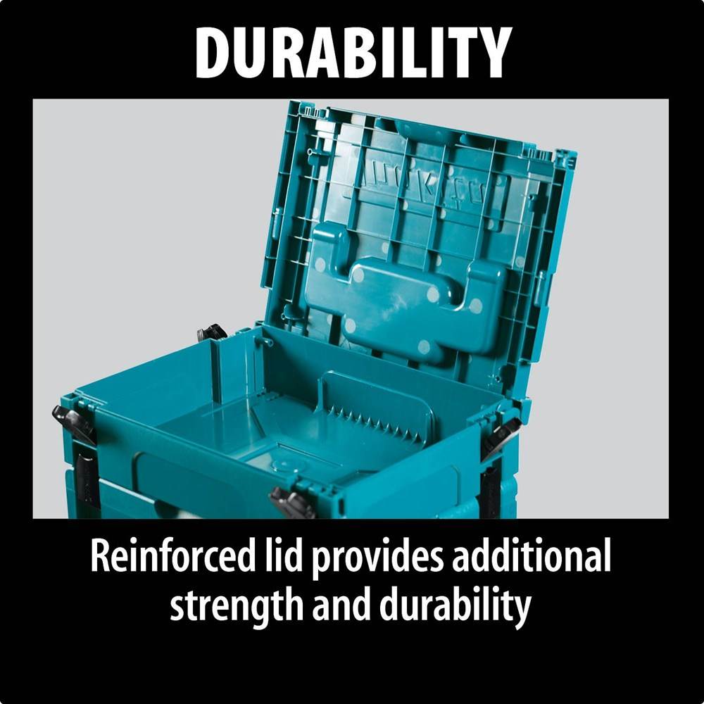 Makita Tools 197211-7 Medium Interlocking Tool Storage Case + Custom Foam Insert