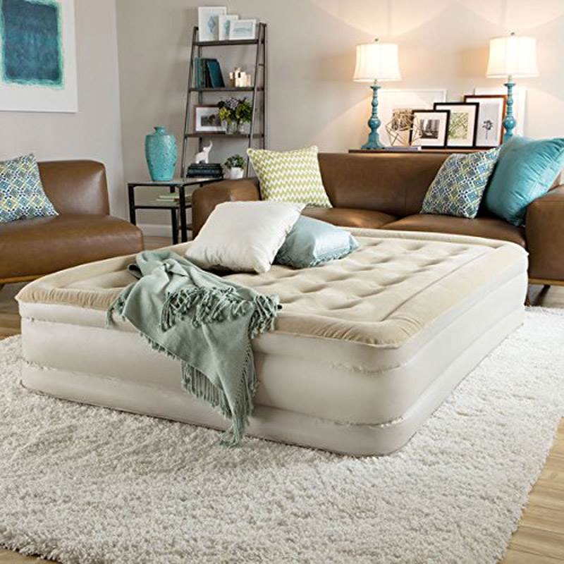 Serta Raised Queen Air Bed Mattress with Built-In Insta III Air Pump (Open Box)
