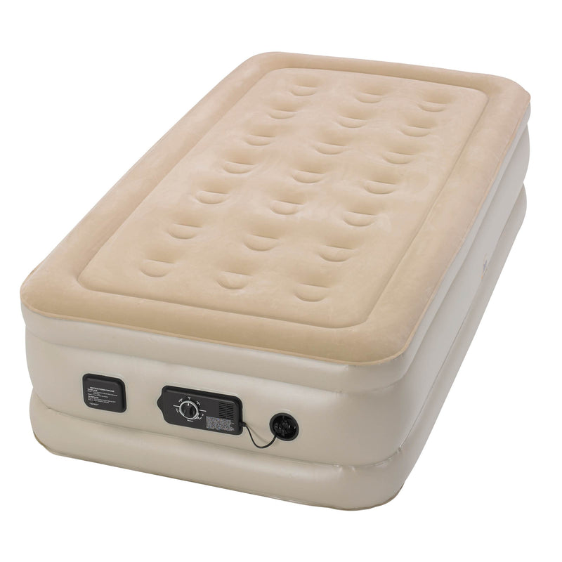 Serta Raised Twin Airbed Mattress with Built-In neverFLAT AC Air Pump (Open Box)