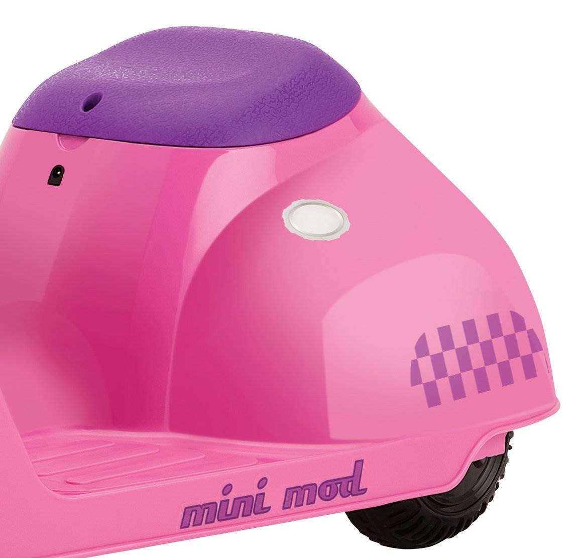 Razor Jr. Mini Mod Electric Scooter Rid-On Moped Pink with Child Sport Helmet