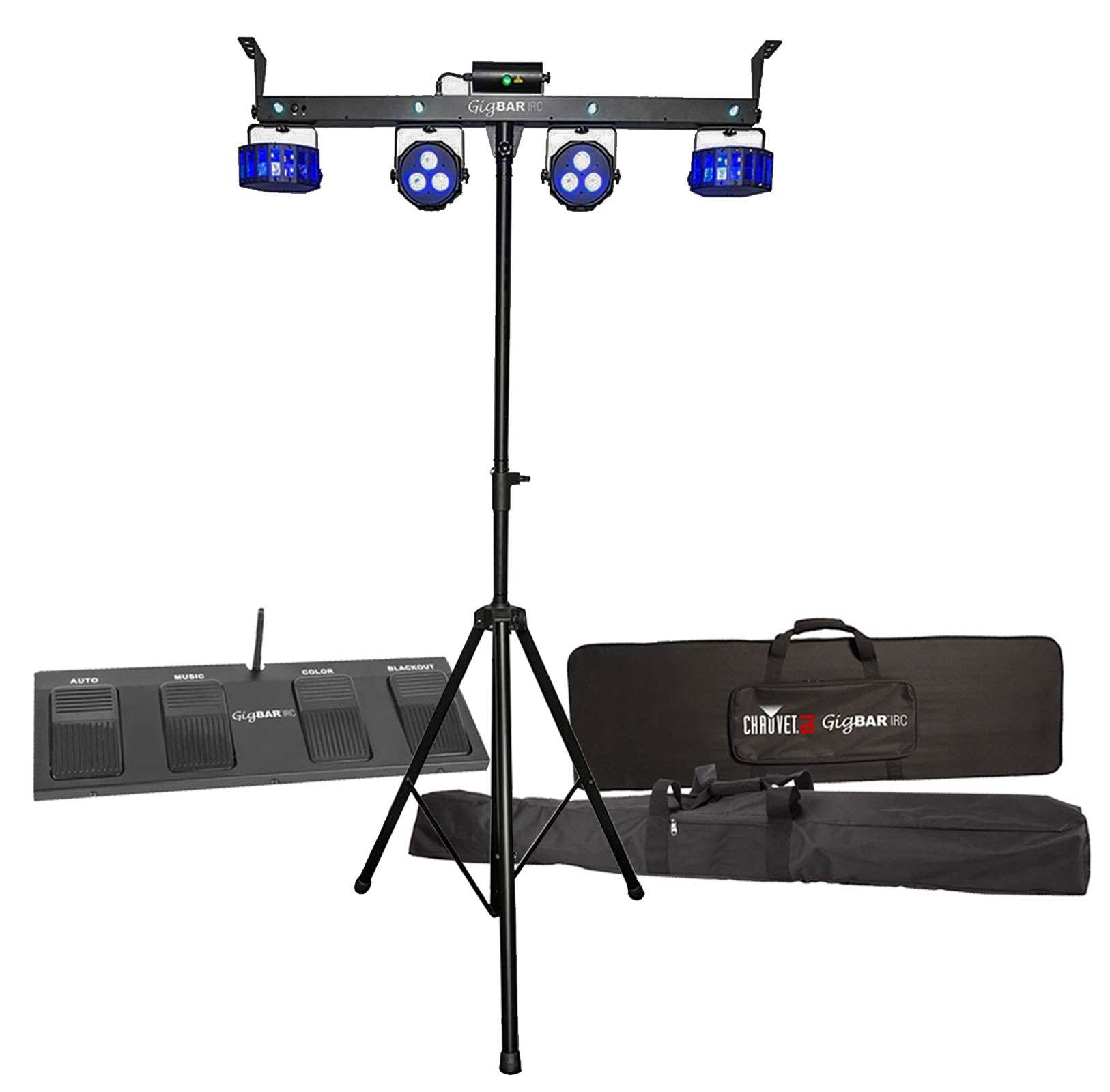 CHAUVET DJ GigBar IRC Laser Strobe Derby Par LED Light Bar System + Fog Machine
