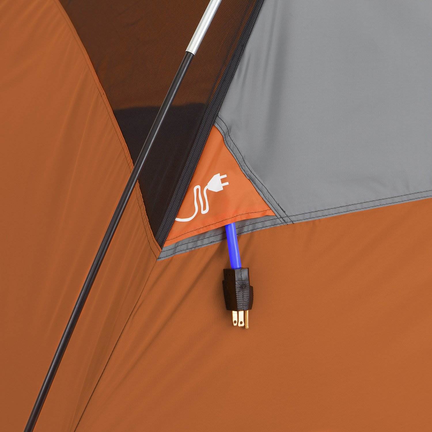 CORE Equipment 4 Person 9' x 7' Dome Camping Tent - Orange/Grey (Open Box)