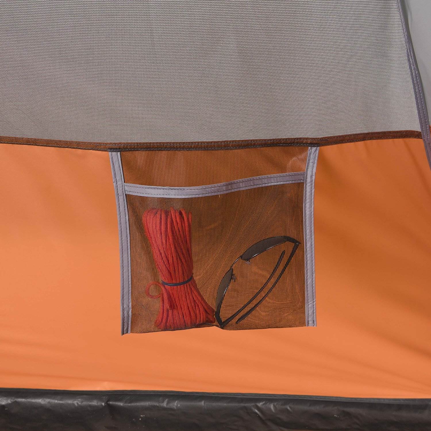 CORE Equipment 6 Person 11' x 9' Dome Camping Tent | Orange/Grey (Open Box)