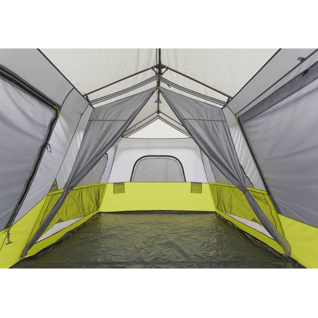 CORE Equipment 9 Person Instant Pop Up 14' x 9' Cabin Tent | Green (Open Box)