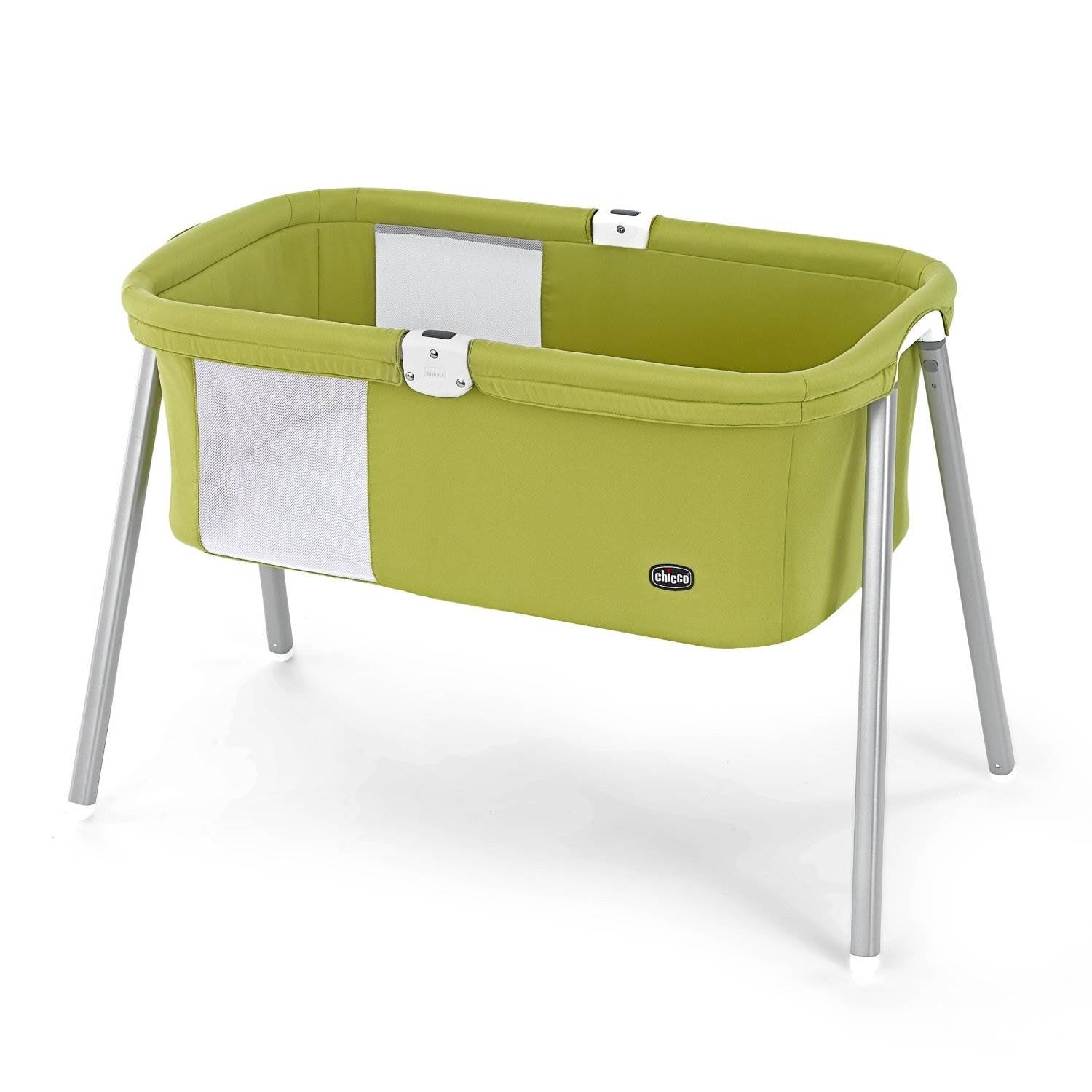 Chicco Lullago Folding Infant Baby Portable Crib Bassinet | Pistachio (Open Box)