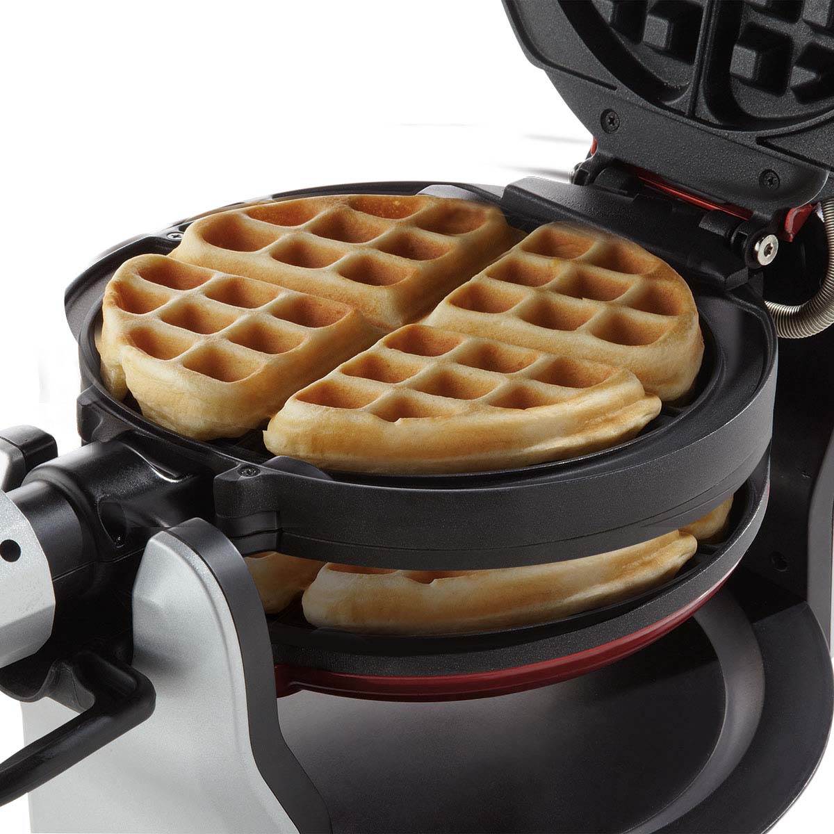 Oster CKSTWFDF2-1-015 Electric Double Flip Belgian Wafflemaker, Red (Open Box)