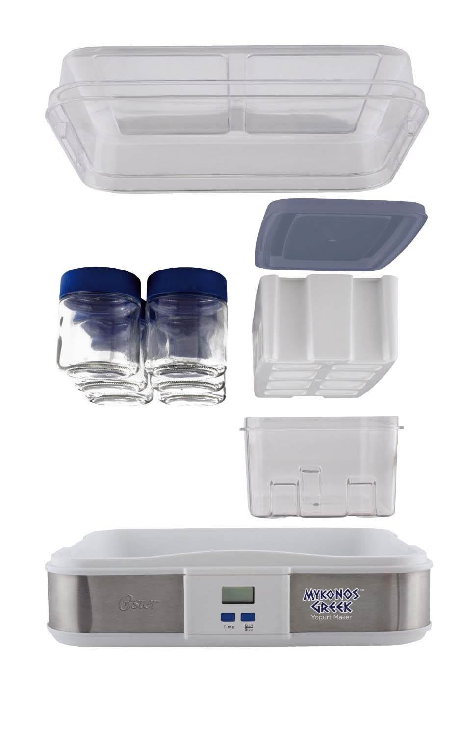 Oster CKSTYM1012 Mykonos Greek Digital Homemade Yogurt Maker, 2-Quart (Open Box)