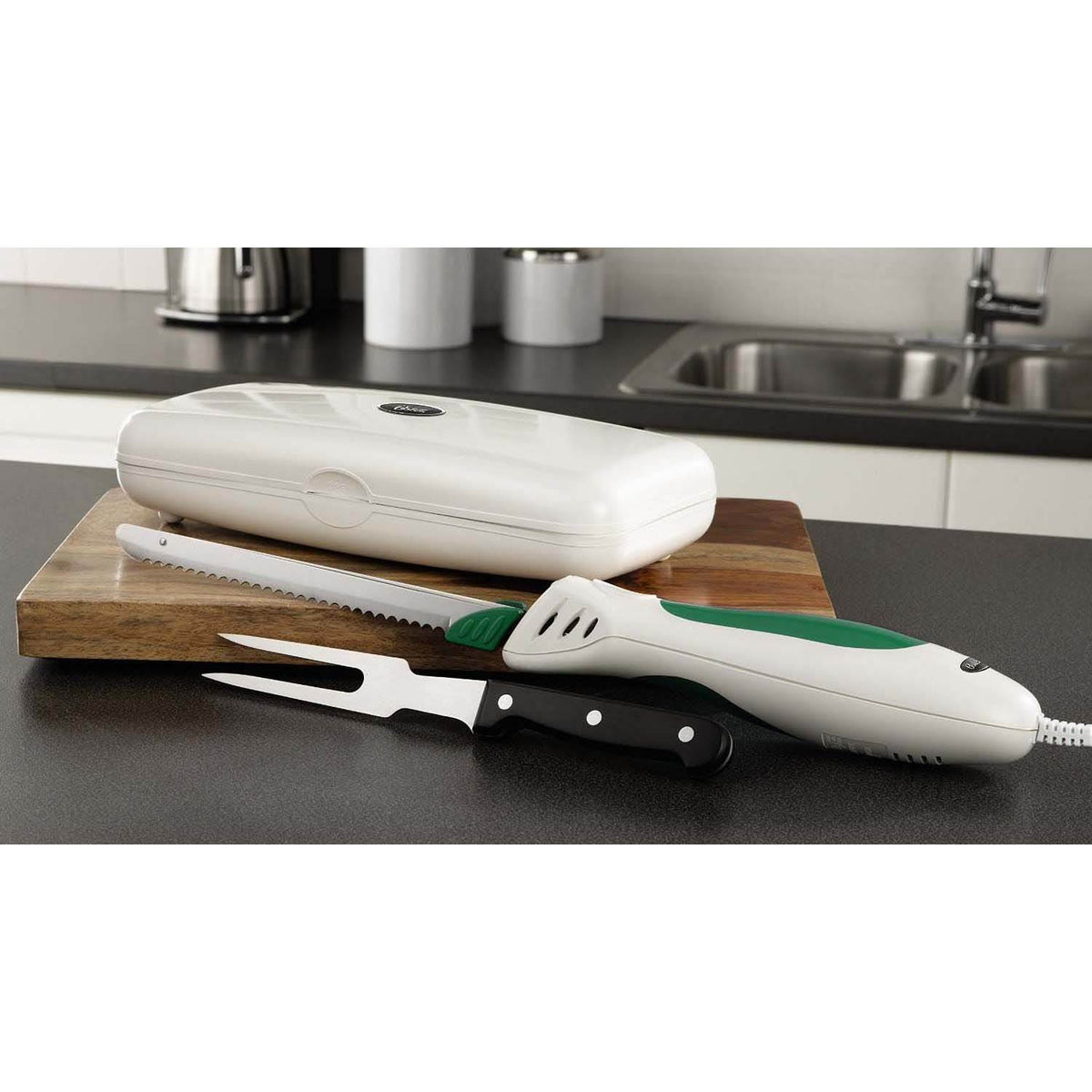 Oster Accentuate Electric Knife with Storage Case and Fork (Open Box)