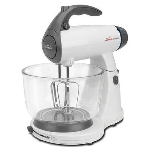 Sunbeam White 12 Variable Speed 350 Watt Stand Mixer With Glass Bow (Used)