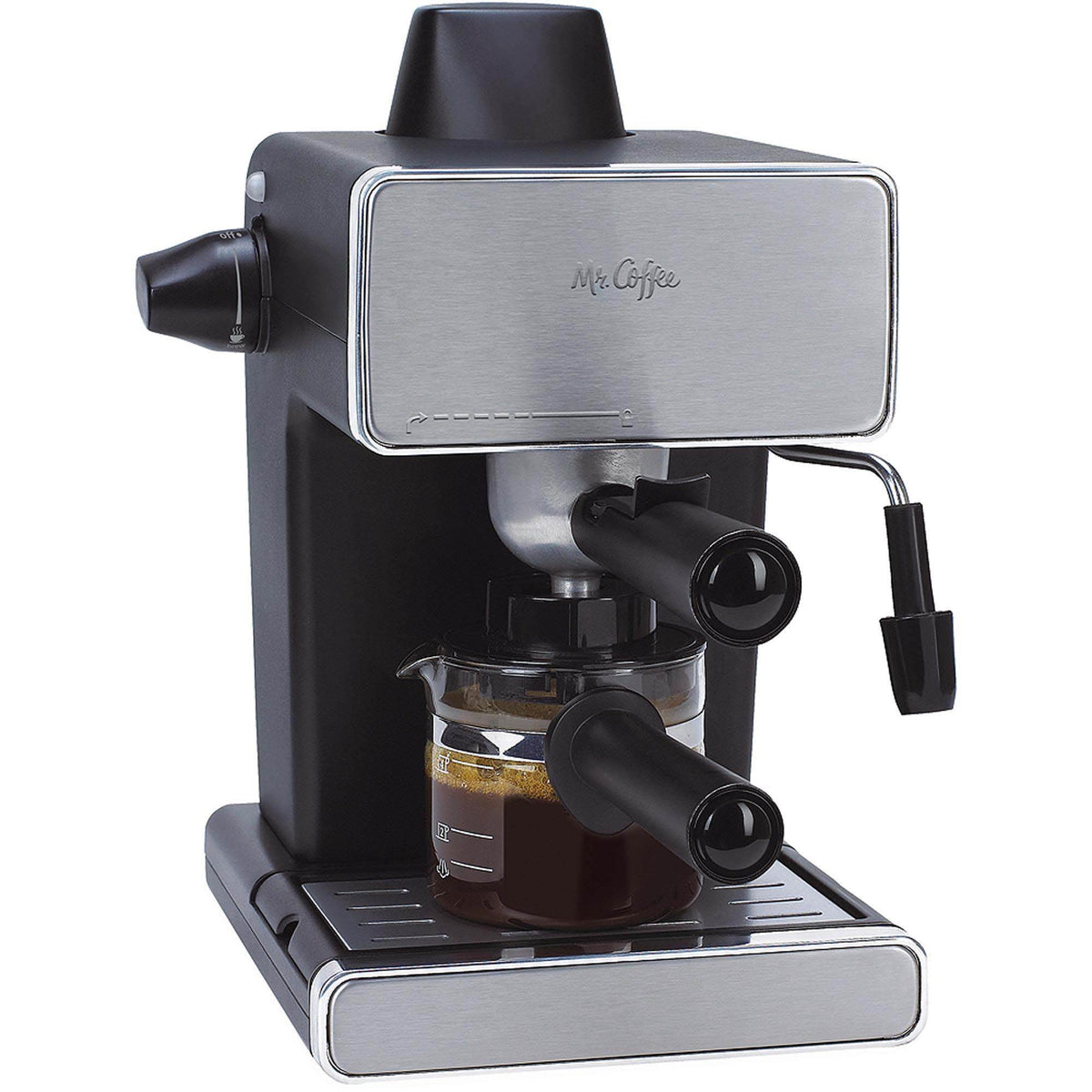 Mr. Coffee BVMC-ECM260 Steam Espresso Machine | S/S & Black (Missing Carafe)