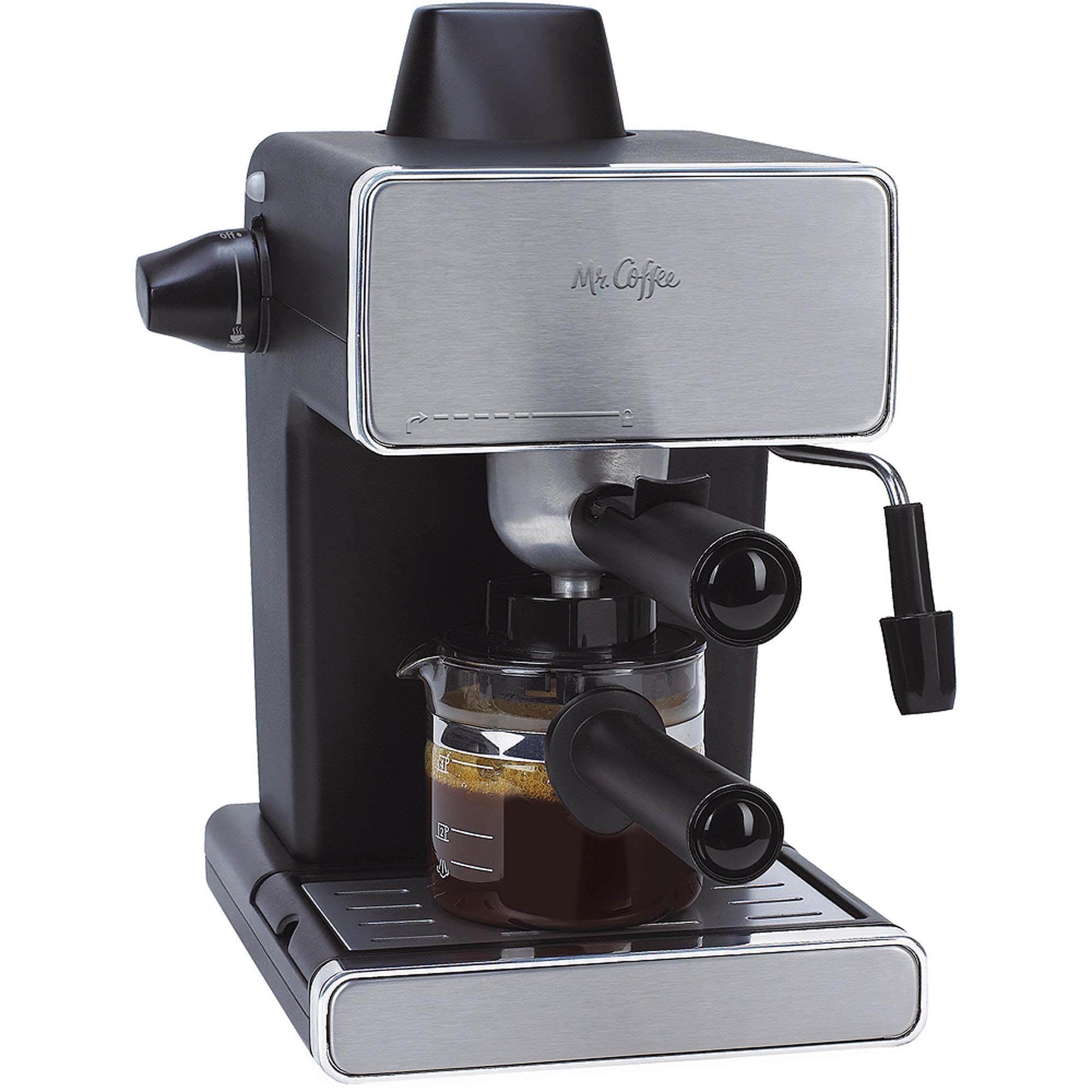 Mr. Coffee BVMC-ECM260 Steam Espresso Machine | S/S & Black (Missing Carafe)