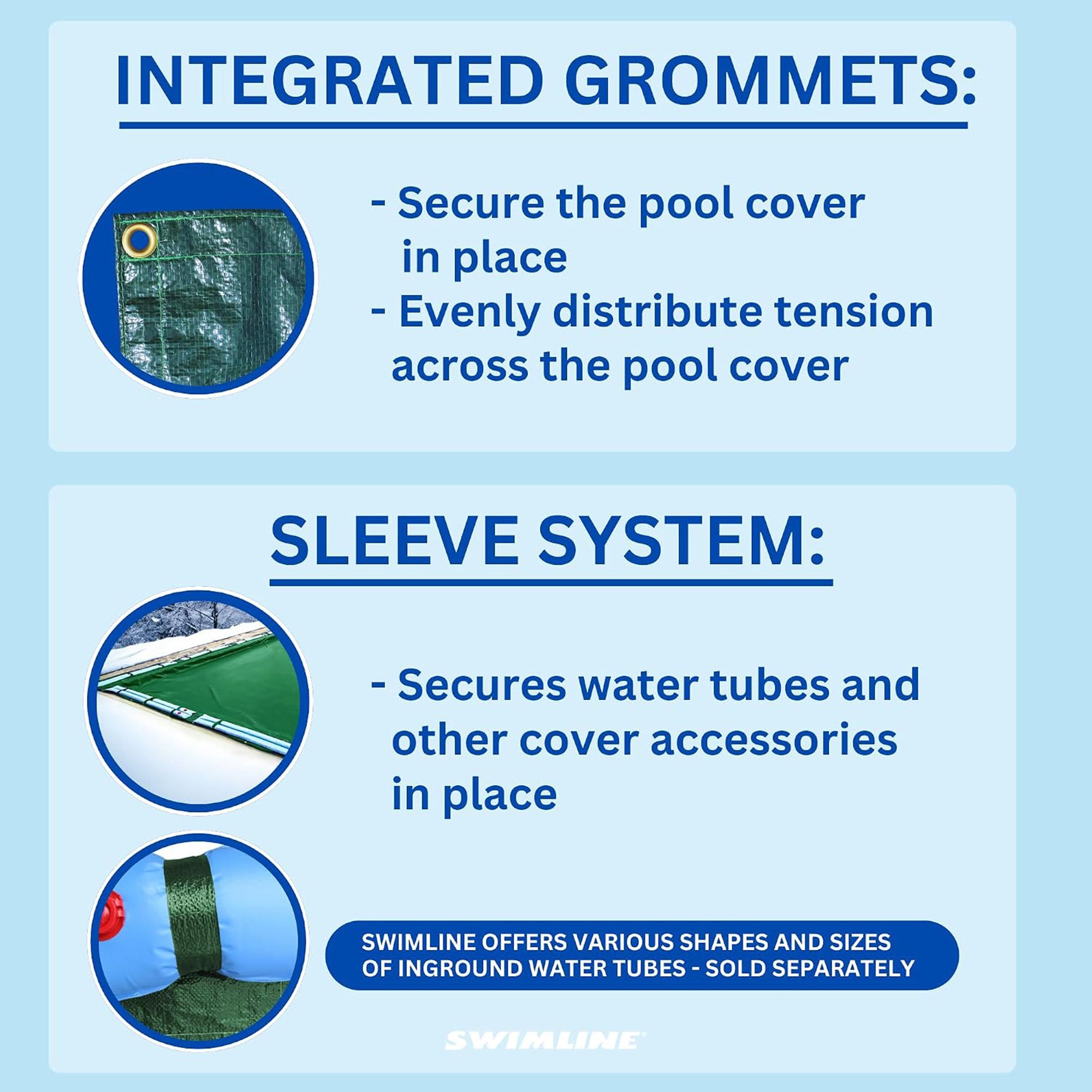 Swimline 18 x 36 Feet Rectangle RipStopper Winter Swimming Pool Cover (Open Box)