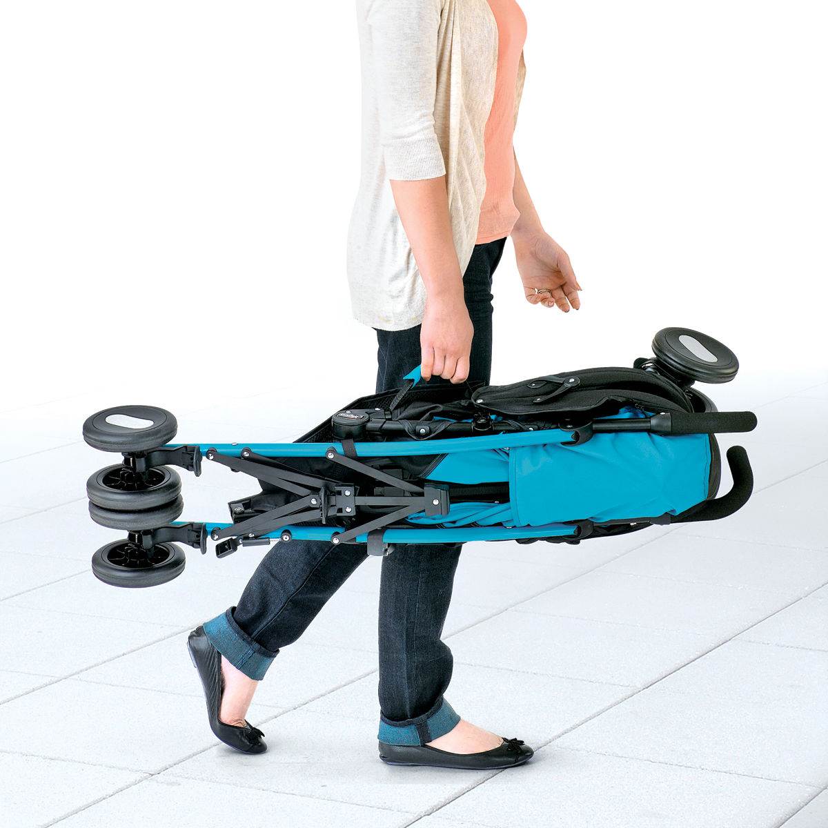 Chicco Echo Lightweight Folding Compact Umbrella Red Stroller, Garnet (Open Box)