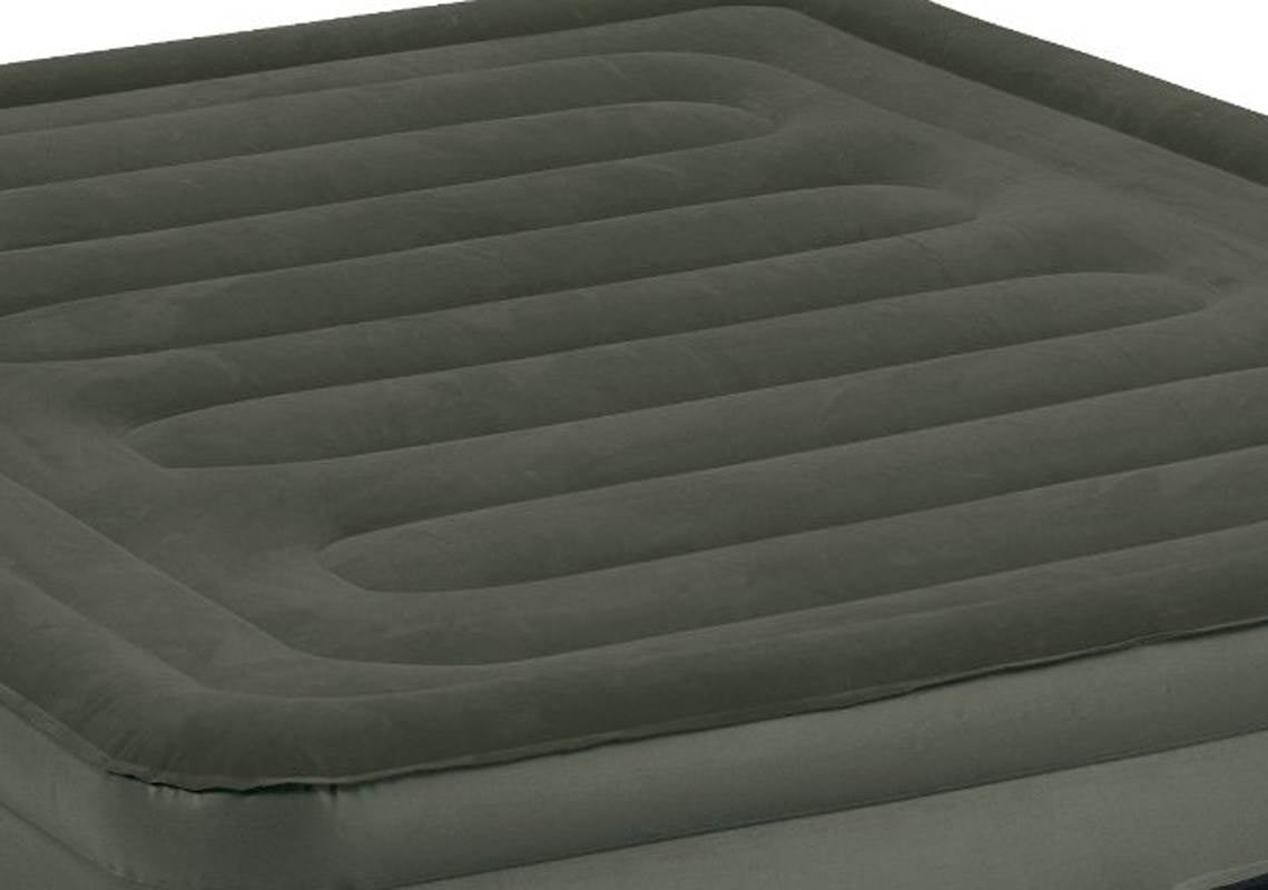 Insta-Bed Queen Raised 22" Air Mattress w Grip Bottom & Built-In Pump (Open Box)