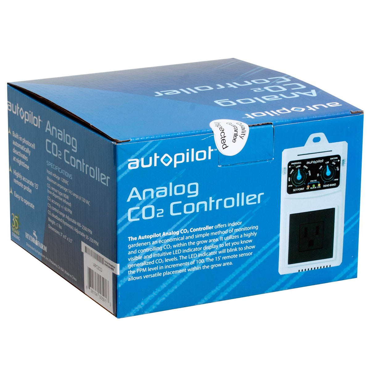 AutoPilot Analog Co2 PPM Controller w/ 15' Remote Sensor Probe (For Parts)