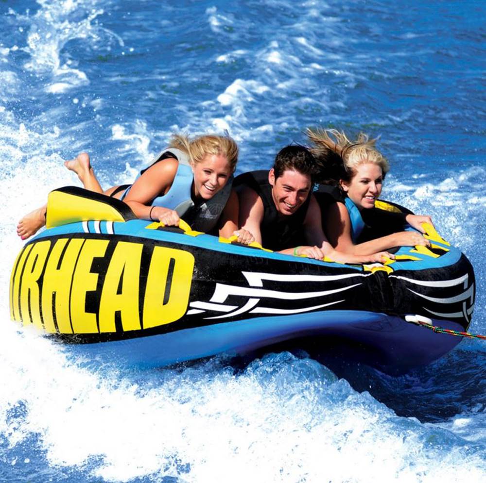 Airhead Outrigger Inflatable Triple Rider Boat Lake Towable Deck Tube (Open Box)