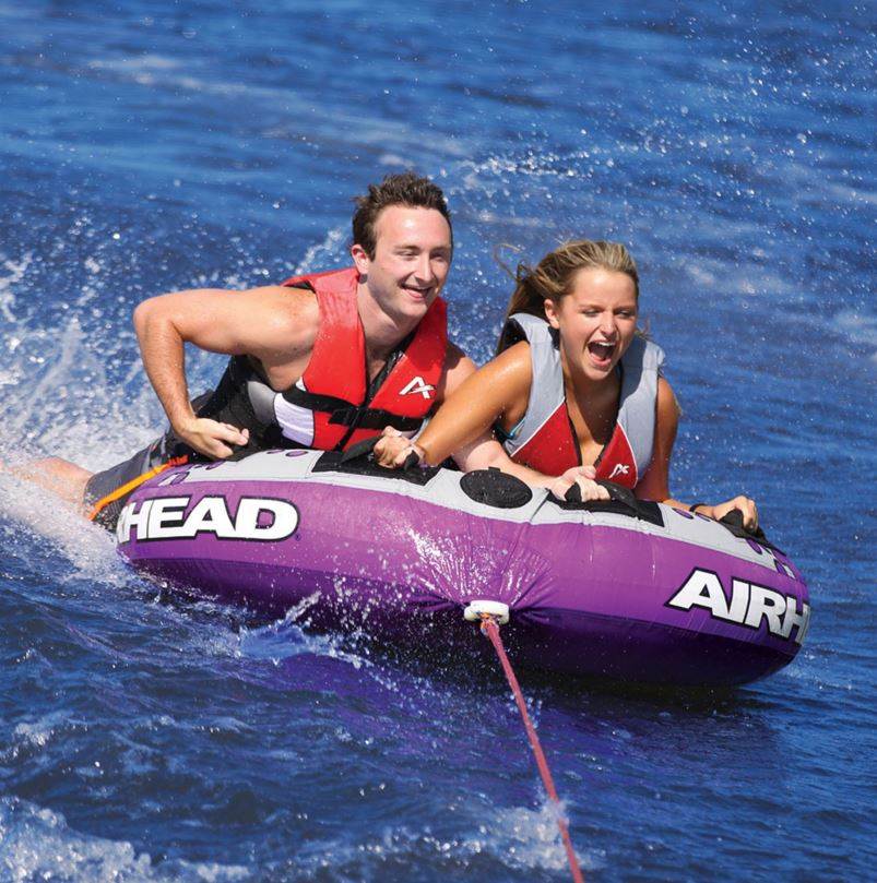 Airhead Slice Double Rider Inflatable Boat Lake Water Towable Tube (Used)