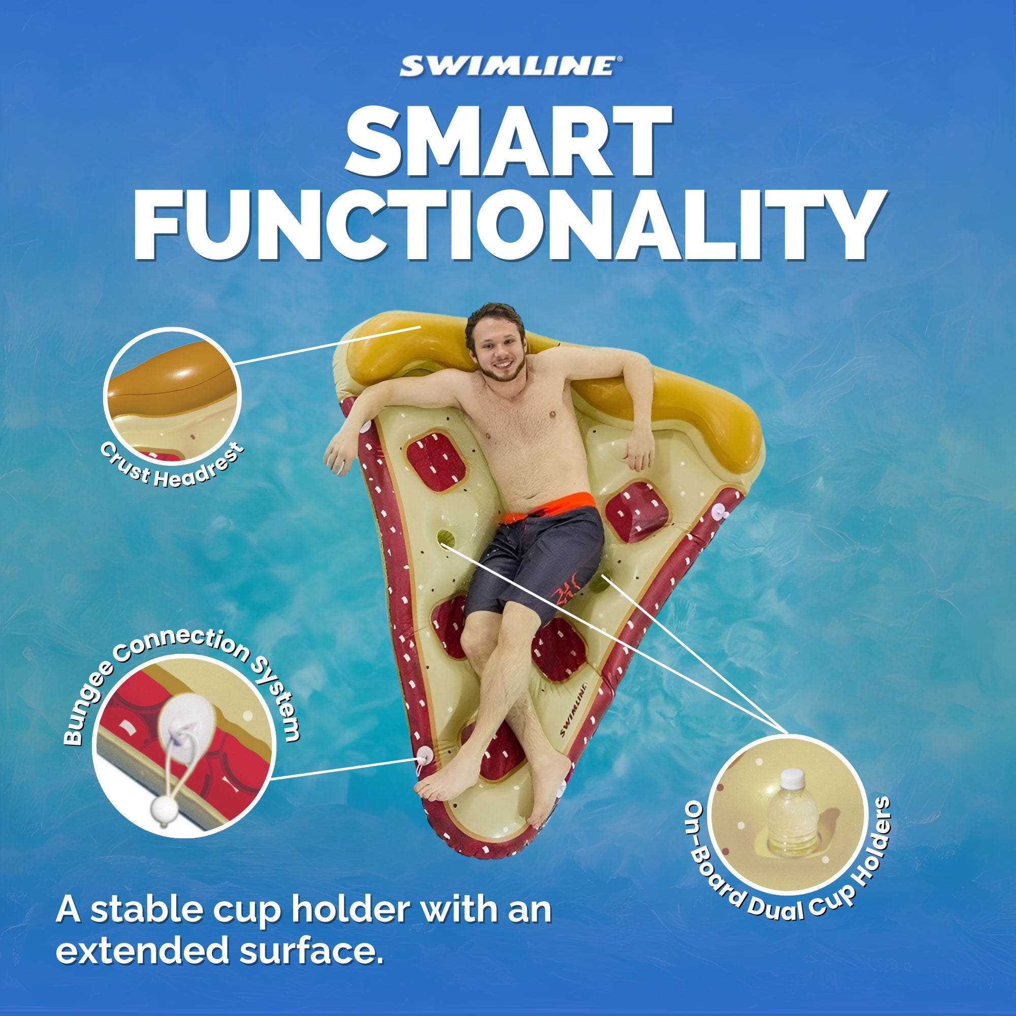 Swimline Swimming Pool Inflatable Cherry Pie Slice Float Raft Fun Toy | 90646