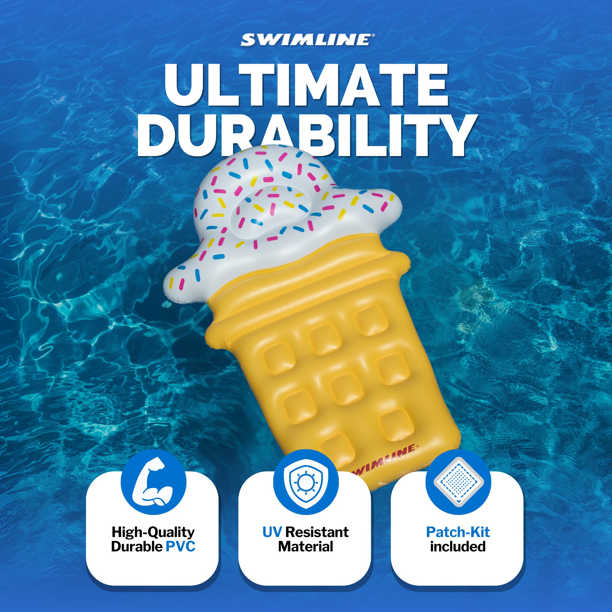 Swimline Ice Cream Dream Float Inflatable Swimming Pool Toy Raft (Open Box)
