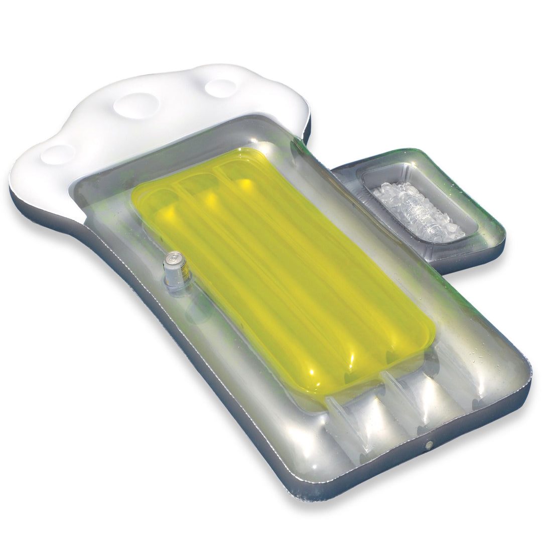 Swimline 72" Inflatable Frosted Beer Mug Swimming Pool Lounger Floating Raft - VMInnovations