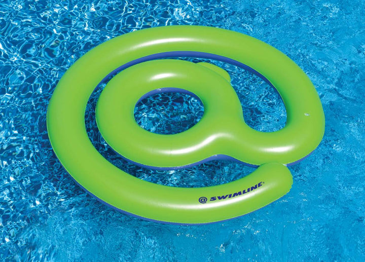 Swimline Giant Inflatable @ Sign Swimming Pool or Lake Floating Lounger, Green - VMInnovations