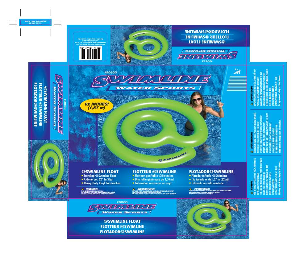 Swimline Giant Inflatable @ Sign Swimming Pool or Lake Floating Lounger, Green - VMInnovations