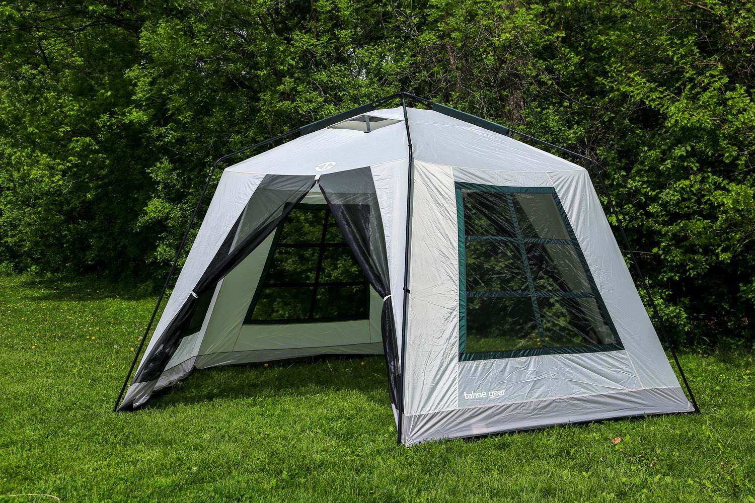 Tahoe Gear Aspen Creek Screen House Outdoor Picnic Shelter, Gray (Open Box)