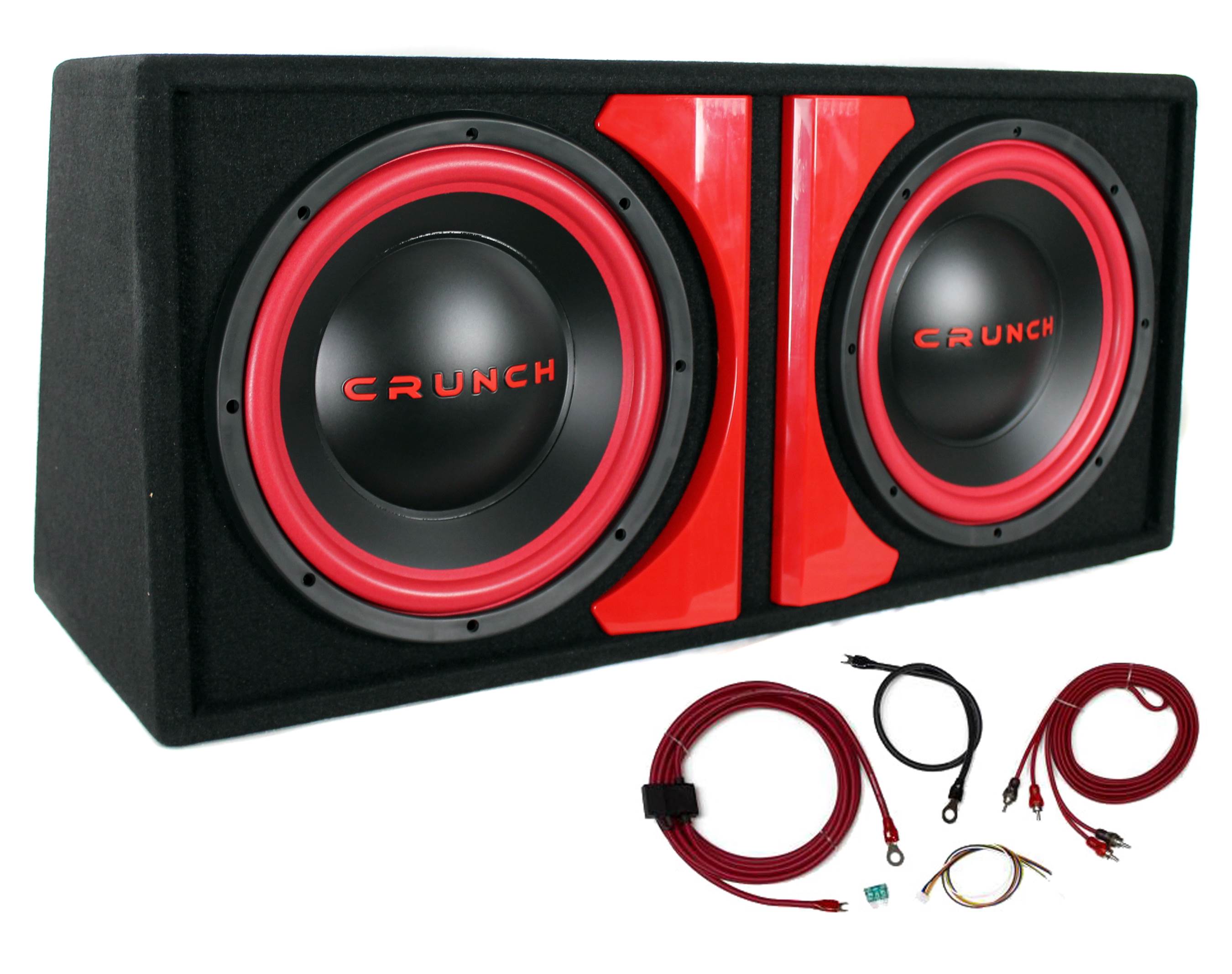 Crunch Dual 1000 Watt 12-Inch Subwoofers Sealed Enclosure | CR-212A - Open Box