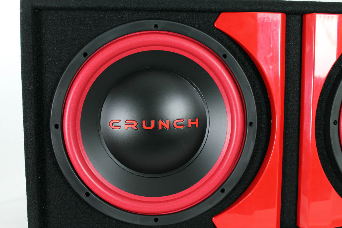 Crunch Dual 1000 Watt 12-Inch Subwoofers Sealed Enclosure | CR-212A - Open Box