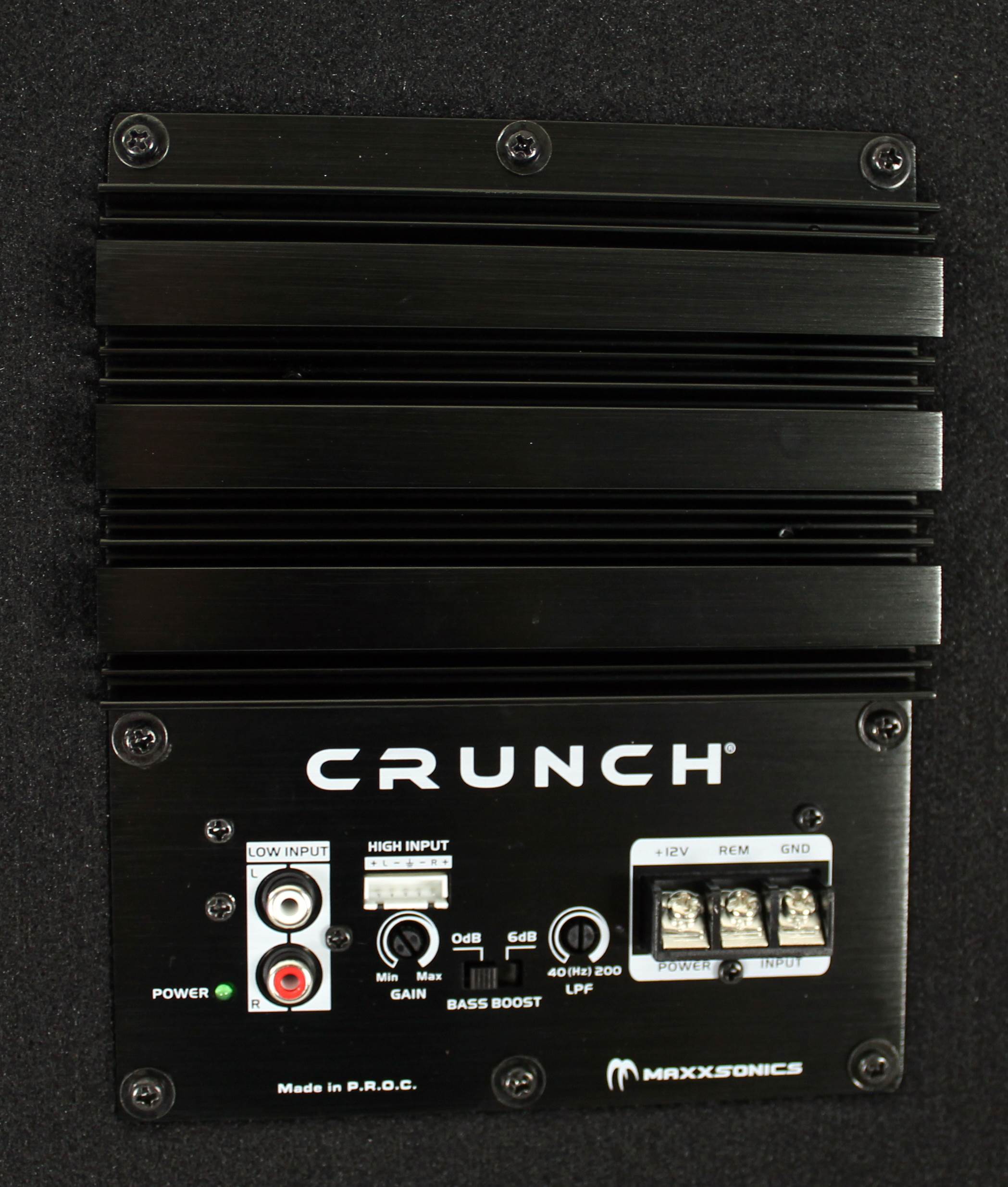 Crunch Dual 1000 Watt 12-Inch Subwoofers Sealed Enclosure | CR-212A - Open Box